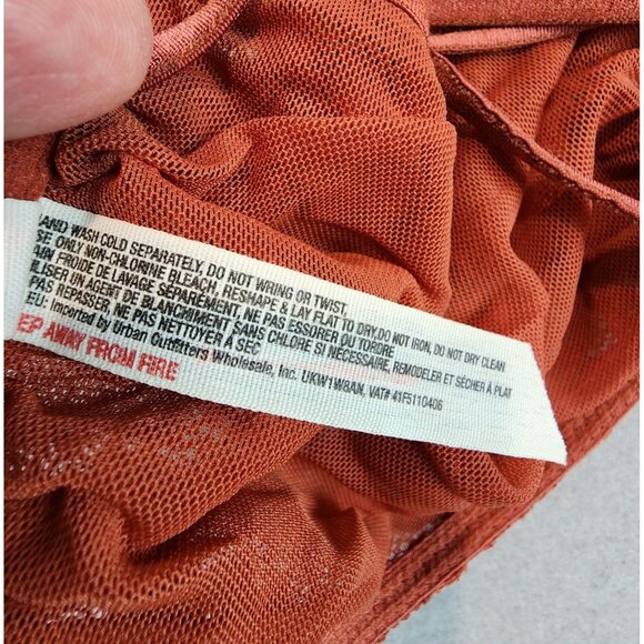 Free People Intimately FP Copper Lace Criss Cross Strappy Bra Bandeau UNpadded M - Picture 7 of 10